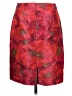 J.Crew 100% Silk Tie-dye Red Silk Skirt Size 6 - photo 2