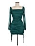 Jump Apparel 100% Polyester Teal Ivory Cocktail Dress Size M - photo 1