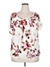 Roz & Ali White Short Sleeve Blouse Size 2X - photo 1