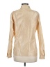 Bogner Metallic Tan Long Sleeve Blouse Size 8 - photo 2