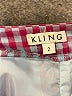 Kling 100% Cotton Checkered-gingham Pink Shorts Size 2 - photo 3