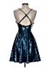 City Studio 100% Polyester Stripes Blue Cocktail Dress Size 3 - 4 - photo 2
