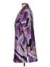 Chico's 100% Polyester Print Purple Coat Size Med (1) - photo 5