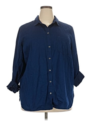 Old Navy 3/4 Sleeve Button-Down Shirt (view 1)