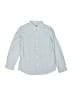 Bonpoint 100% Cotton Chevron-herringbone Blue Long Sleeve Button-Down Shirt Size 6 - photo 1