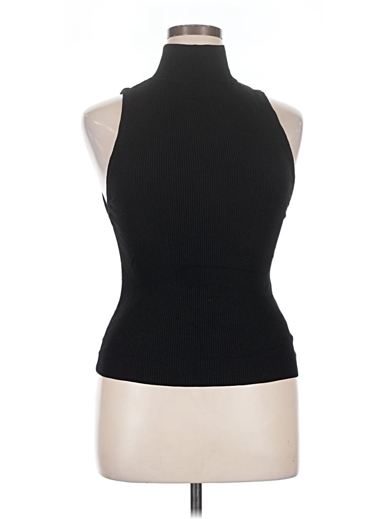Pre-owned Alice And Olivia Alice + Olivia Tank Top Black Halter Neckline Tops