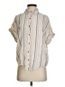 Splendid Stripes Yellow Short Sleeve Blouse Size XS - photo 1