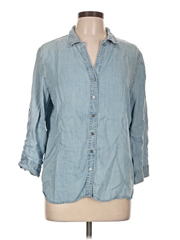 Hester & Orchard 3/4 Sleeve Button-Down Shirt (view 1)