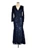 Xscape 100% Polyester Blue Cocktail Dress Size 14 - photo 1