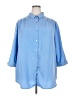 Woman Within 100% Polyester Solid Blue 3/4 Sleeve Blouse Size 26 (2X) - photo 1