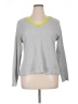 Paper Tee 100% Cotton Gray Long Sleeve Top Size 1X - photo 1