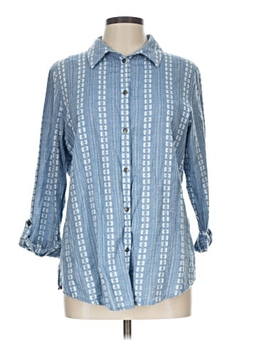 Allison Daley 3/4 Sleeve Button-Down Shirt (view 1)