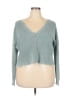 Fate 100% Cotton Teal Pullover Sweater Size L - photo 1