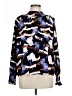 Nine West 100% Polyester Print Blue Long Sleeve Blouse Size L - photo 1