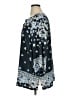 Bob Mackie 100% Polyester Blue 3/4 Sleeve Blouse Size XL - photo 5