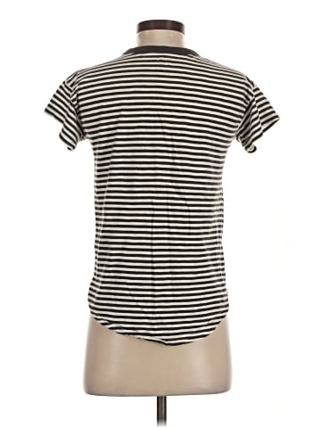 Madewell Whisper Cotton Rib-Crewneck Tee in Damien Stripe (view 2)