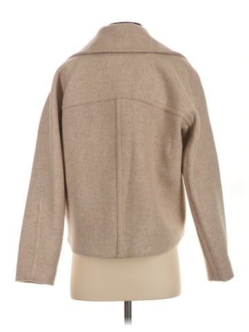Madewell Oversized-Collar Short Peacoat in Herringbone (view 2)