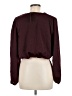 Shinestar 100% Polyester Burgundy Long Sleeve Blouse Size M - photo 2