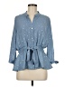 Sweet Rain 100% Polyester Polka Dots Blue 3/4 Sleeve Blouse Size M - photo 1
