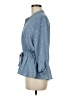 Sweet Rain 100% Polyester Polka Dots Blue 3/4 Sleeve Blouse Size M - photo 5
