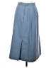 Pendleton 100% Virgin Wool Solid Blue Denim Skirt Size 11 - 12 - photo 2