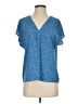 Ann Taylor Stars Blue Short Sleeve Blouse Size XS - photo 1