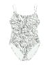 LOFT Beach Animal Print Silver One Piece Swimsuit Size L - photo 1