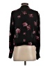 Nicholas 100% Silk Floral Black Long Sleeve Silk Top Size 0 - photo 2