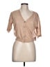 Unbranded 100% Polyester Tan Short Sleeve Blouse Size L - photo 1