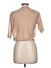 Unbranded 100% Polyester Tan Short Sleeve Blouse Size L - photo 2