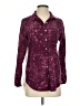 Oddi Print Burgundy Long Sleeve Blouse Size S - photo 1