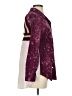 Oddi Print Burgundy Long Sleeve Blouse Size S - photo 4