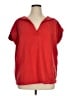 J.Jill Solid Red Short Sleeve Top Size XL - photo 1