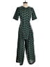 Traffic People 100% Polyester Argyle Green Jumpsuit Size S - photo 1