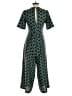 Traffic People 100% Polyester Argyle Green Jumpsuit Size S - photo 2