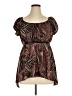 Julie's Closet 100% Polyester Black Short Sleeve Blouse Size 1X (estimated) - photo 1
