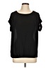 a.n.a. A New Approach 100% Polyester Black Short Sleeve Top Size L - photo 1