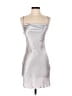 Bebe 100% Polyester Metallic Silver Cocktail Dress Size XS - photo 1