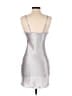 Bebe 100% Polyester Metallic Silver Cocktail Dress Size XS - photo 2