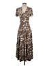 CAbi Paisley Brown Casual Dress Size S - photo 1