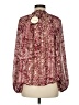 Chenault 100% Polyester Paisley Burgundy Long Sleeve Blouse Size M - photo 2