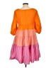 STAUD 100% Nylon Color Block Orange Cocktail Dress Size L - photo 2