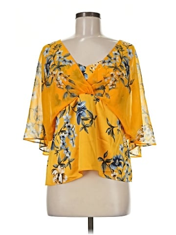 White House Black Market 3/4 Sleeve Blouse (view 1)