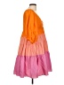 STAUD 100% Nylon Color Block Orange Cocktail Dress Size L - photo 4