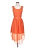 BCBGeneration 100% Polyester Solid Orange Casual Dress Size XS - photo 1