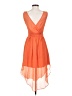BCBGeneration 100% Polyester Solid Orange Casual Dress Size XS - photo 2