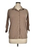 Absolutely Famous Tan 3/4 Sleeve Blouse Size XL - photo 1