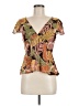 O'Neill 100% Viscose Brown Short Sleeve Blouse Size M - photo 1