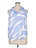 Ann Taylor 100% Polyester Blue Sleeveless Blouse Size XL - photo 1