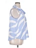 Ann Taylor 100% Polyester Blue Sleeveless Blouse Size XL - photo 4